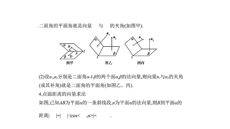 2020版高考数学（天津专用）大一轮精准复习课件：8.5　空间向量及其应用、空间角与距离 【KS5U 高考】05
