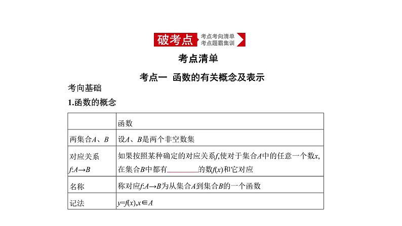 2020版高考数学（天津专用）大一轮精准复习课件：2.1　函数的概念及表示 【KS5U 高考】01
