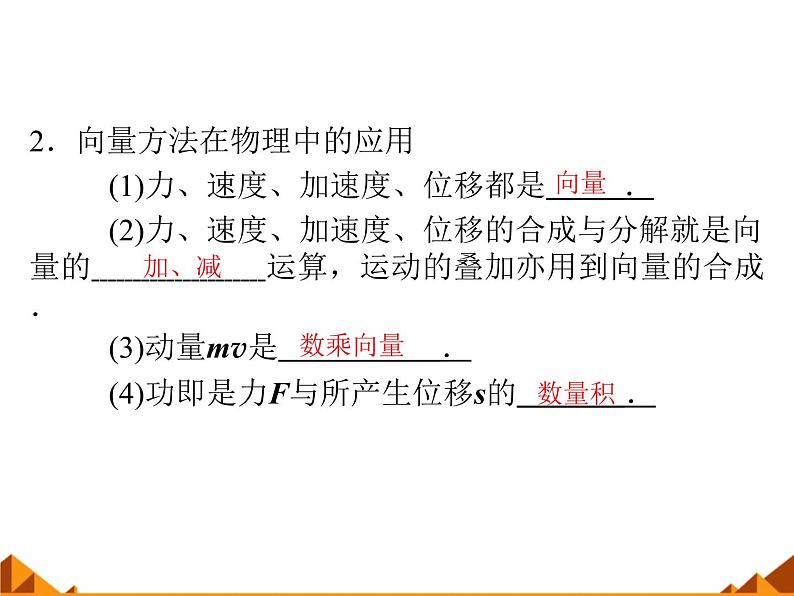 4.6向量的应用_课件1-高中数学湘教版必修208