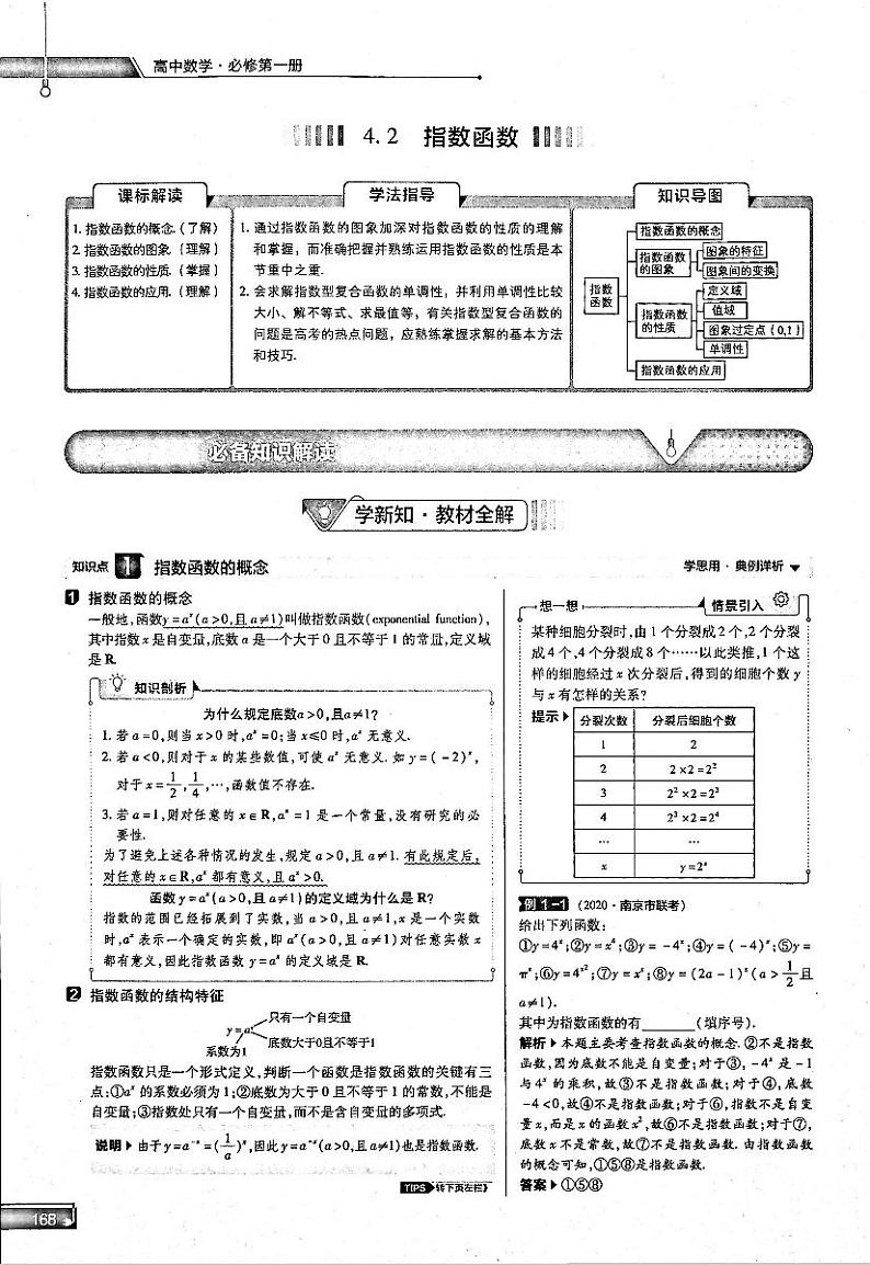 2021年高中数学第4章指数函数与对数函数第2节指数函数知识点关键能力解题通法易混易错和专题归纳试题PDF新人教版必修101