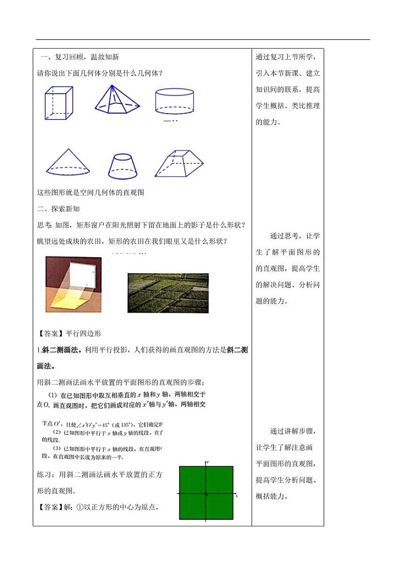 8.2 立体图形的直观图 教学设计（1）-人教A版高中数学必修第二册02