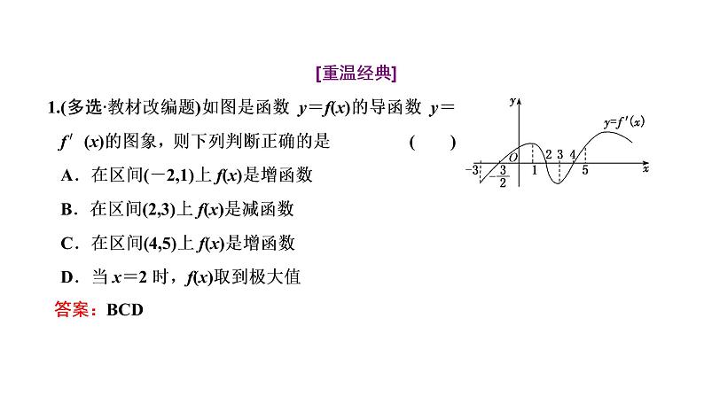 2022届高考数学一轮复习第三章第二节 第1课时　导数与函数的单调性、极值与最值 课件03