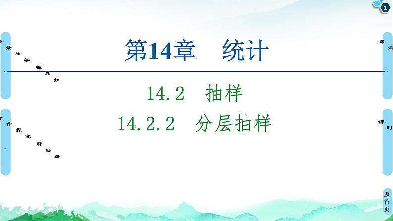 14.2.2分层抽样-【新教材】苏教版（2019）高中数学必修第二册课件01