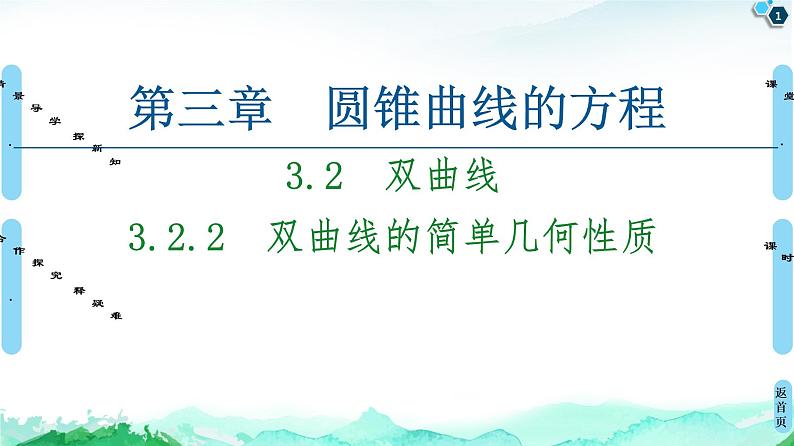 第3章 3.2　3.2.2　双曲线的简单几何性质-【新教材】人教A版（2019）高中数学选择性必修第一册课件(共77张PPT)第1页