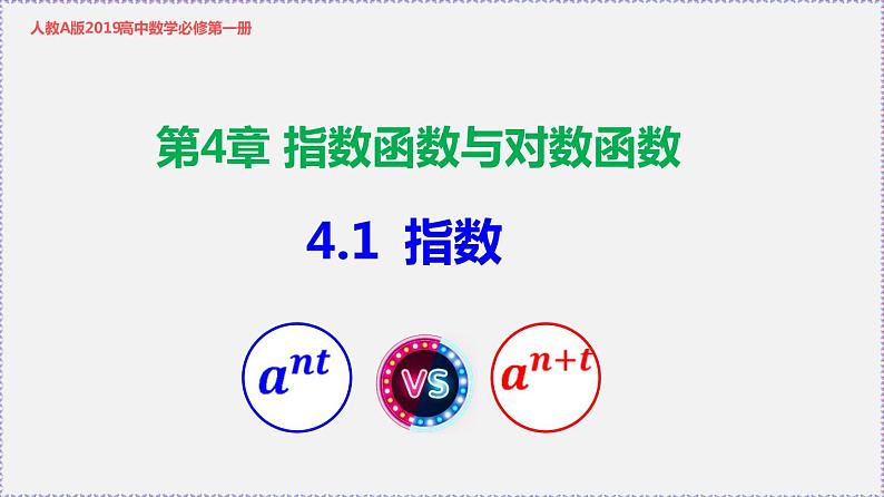 4.1 指数-2020-2021学年高一数学同步教学课件（人教A版必修第一册）第1页