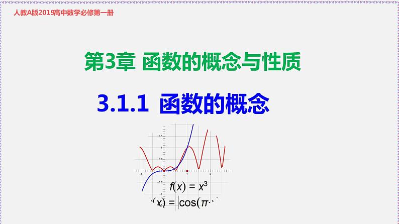3.1.1 函数的概念-2020-2021学年高一数学同步教学课件（人教A版必修第一册）第1页