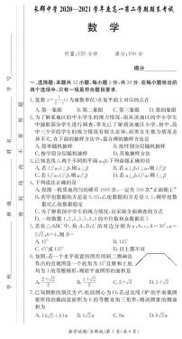 湖南省长郡中学2020-2021学年高一下学期期末考试数学试题（含答案）