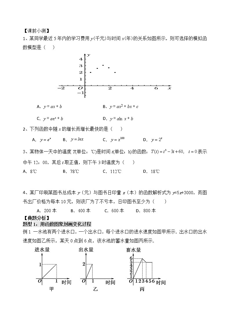 2021高三数学第一轮复习 导学案  第17讲 函数模型及其应用（共2课时）第2页