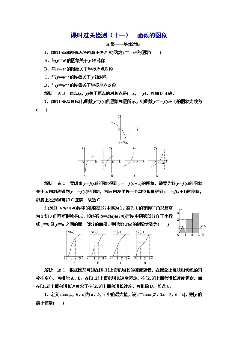 课时过关检测（十一）  函数的图象01