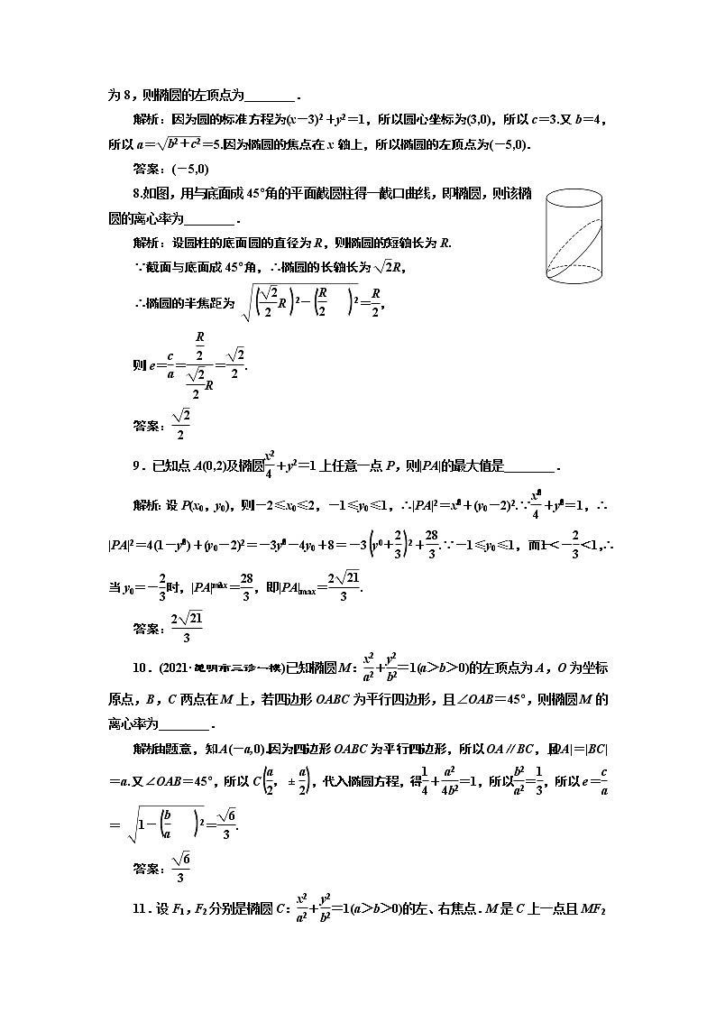 课时过关检测（四十八）  椭圆及简单几何性质03