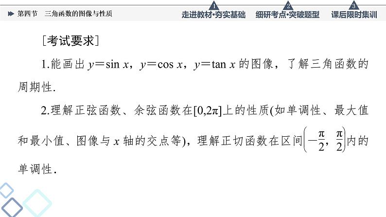 高考数学一轮复习课件第4章　第4节　三角函数的图像与性质第2页