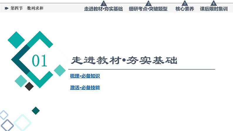 高考数学一轮复习课件第6章　第4节　数列求和03
