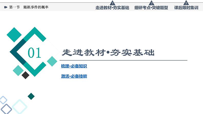 高考数学一轮复习课件第10章　第1节　随机事件的概率06