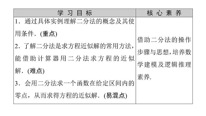 2021-2022学年人教A高中数学必修一课件3.1.2用二分法求方程的近似解课件新人教A版必修102