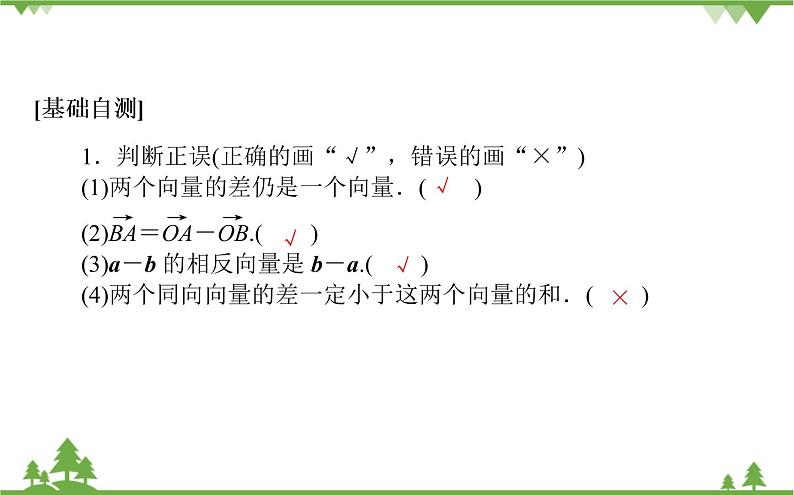 北师大版（2019）高中数学 必修第二册 2.2.2　向量的减法 PPT课件+学案+同步练习（Word含解析）03