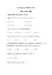 黑龙江省牡丹江市重点高中2021届高三上学期第二次月考 数学（文）试题（含答案解析）