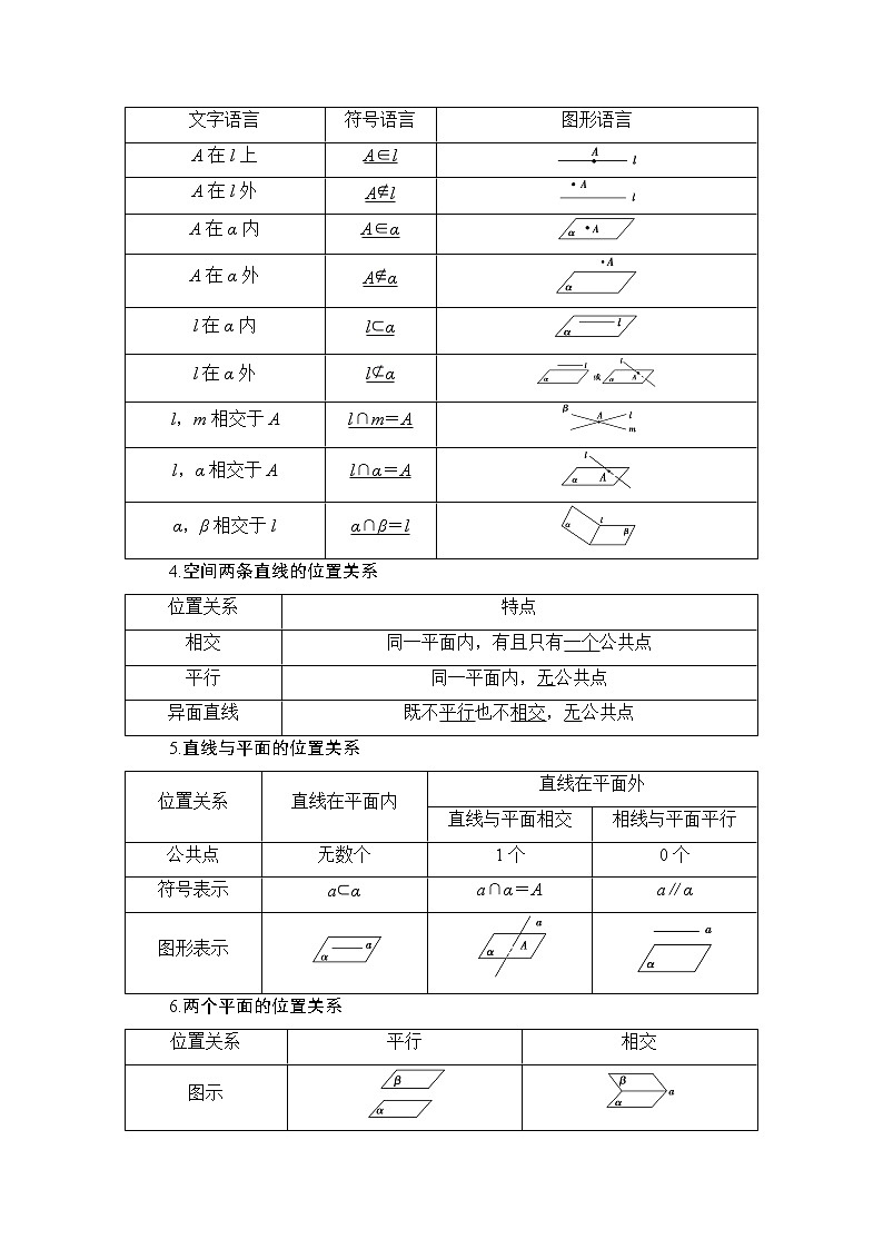 （新教材）高中数学人教B版必修第四册 11.1.2　构成空间几何体的基本元素（课件_55张PPT+学案+课后作业）02
