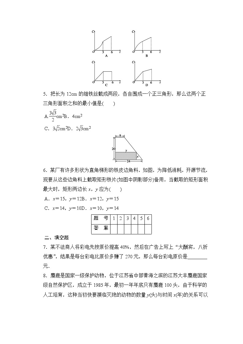 高中数学（人教版A版必修一）配套课时作业：第三章 函数的应用 3.2.2 Word版含解析教案第3页