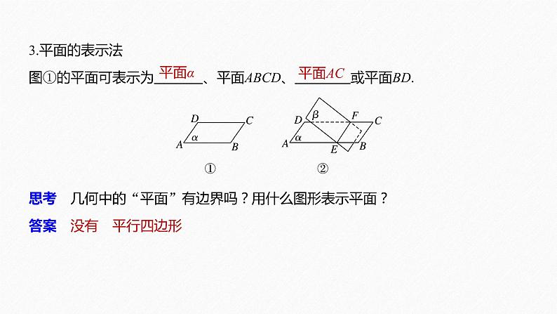 新人教A版必修第二册教学课件：8.4.1平　面06