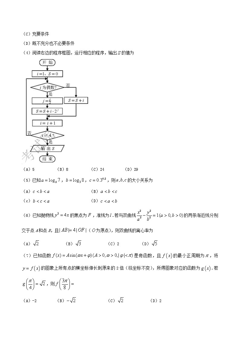 2019年天津卷文数高考试题文档版（含答案）第2页