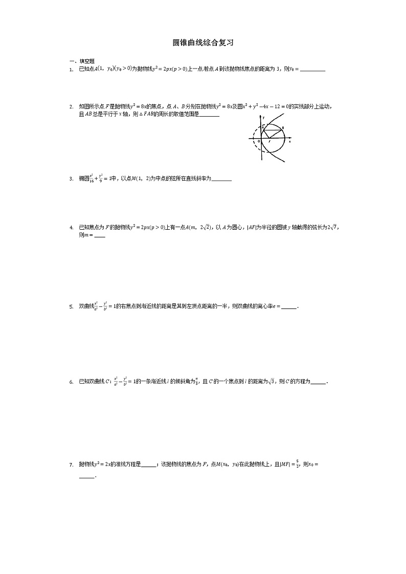 高中数学选择性必修第一册新人教A版— 圆锥曲线复习试卷（含解析）01