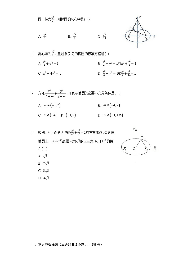 高中数学选择性必修第一册新人教A版—椭圆提优专项练习卷(含解析)第2页