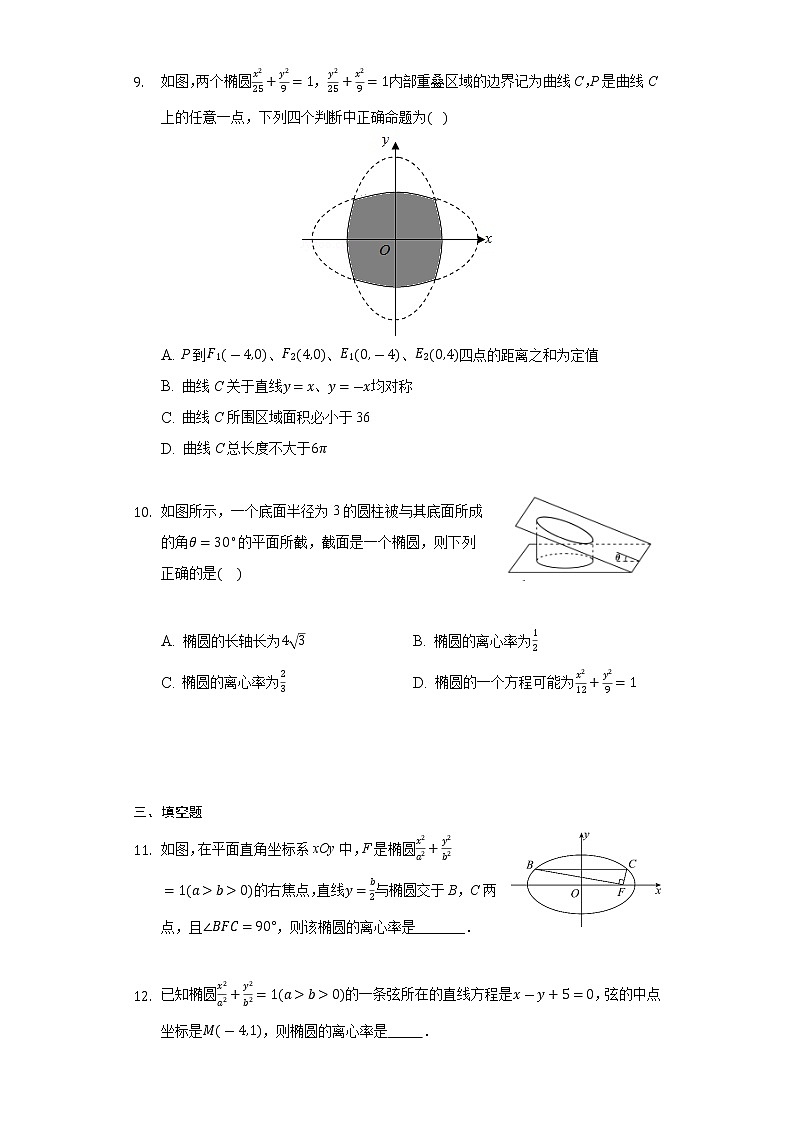 高中数学选择性必修第一册新人教A版—椭圆提优专项练习卷(含解析)第3页