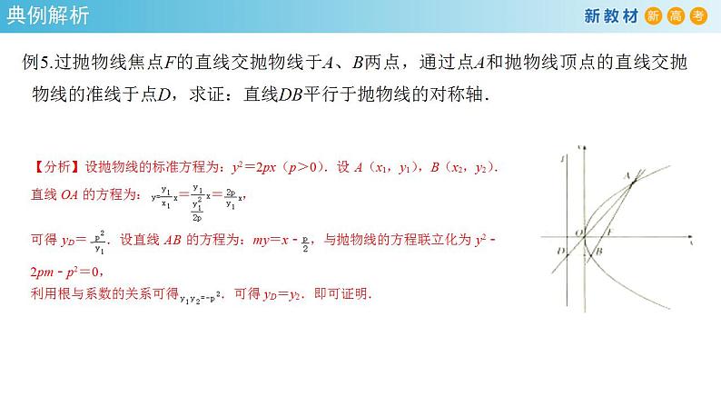 3.3.2 抛物线的简单几何性质（2） 课件-人教A版高中数学选择性必修第一册06