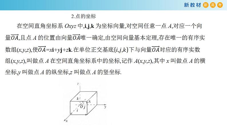 1.3 空间向量及其运算的坐标表示（课件）-人教A版高中数学选择性必修第一册第5页