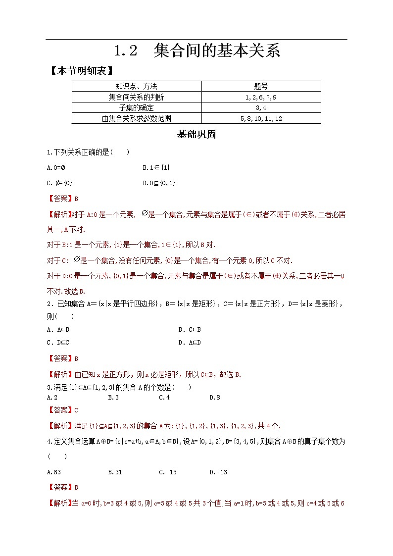 人教A版（2019年）必修一数学1.2集合的基本运算（课件、教案、学案、配套练习含解析）01
