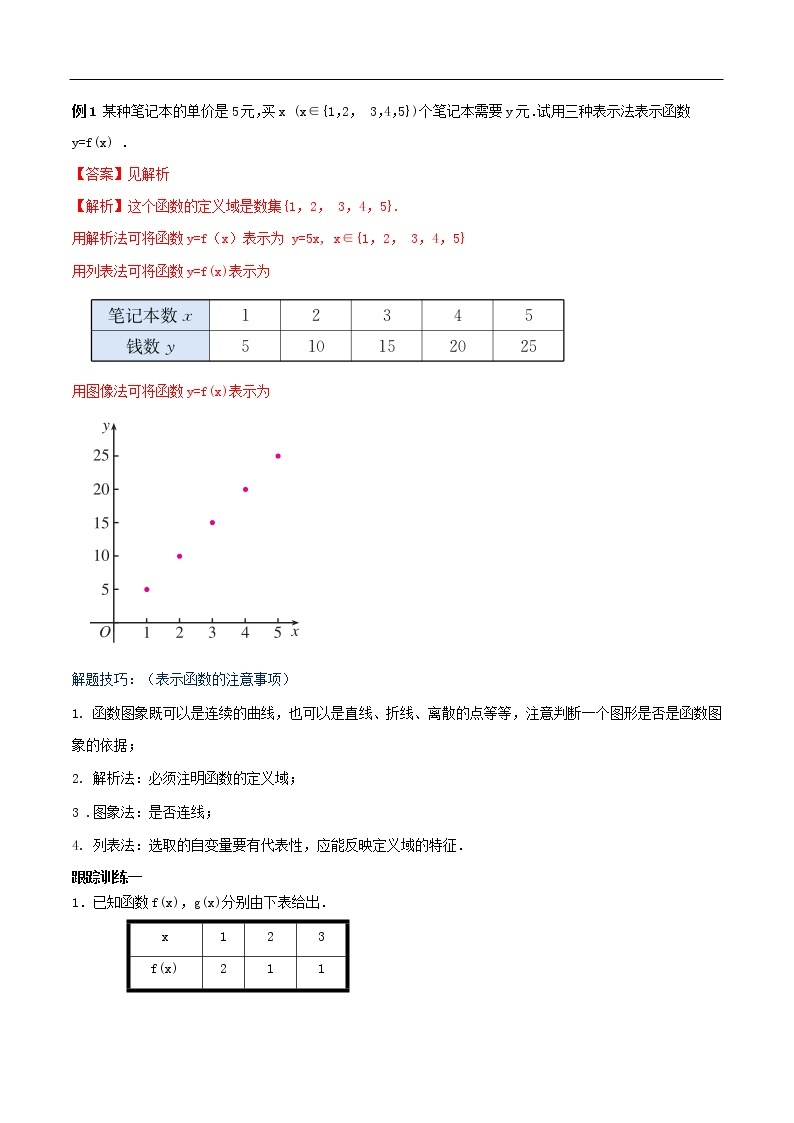 人教A版（2019年）必修一数学3.1.2 函数的表示法（课件、教案、学案、配套练习含解析）03