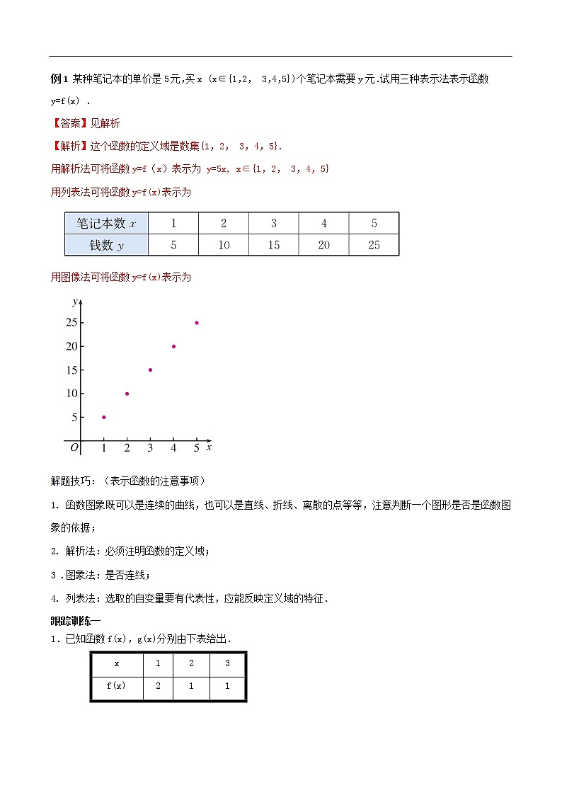 人教A版（2019年）必修一数学3.1.2 函数的表示法（课件、教案、学案、配套练习含解析）03