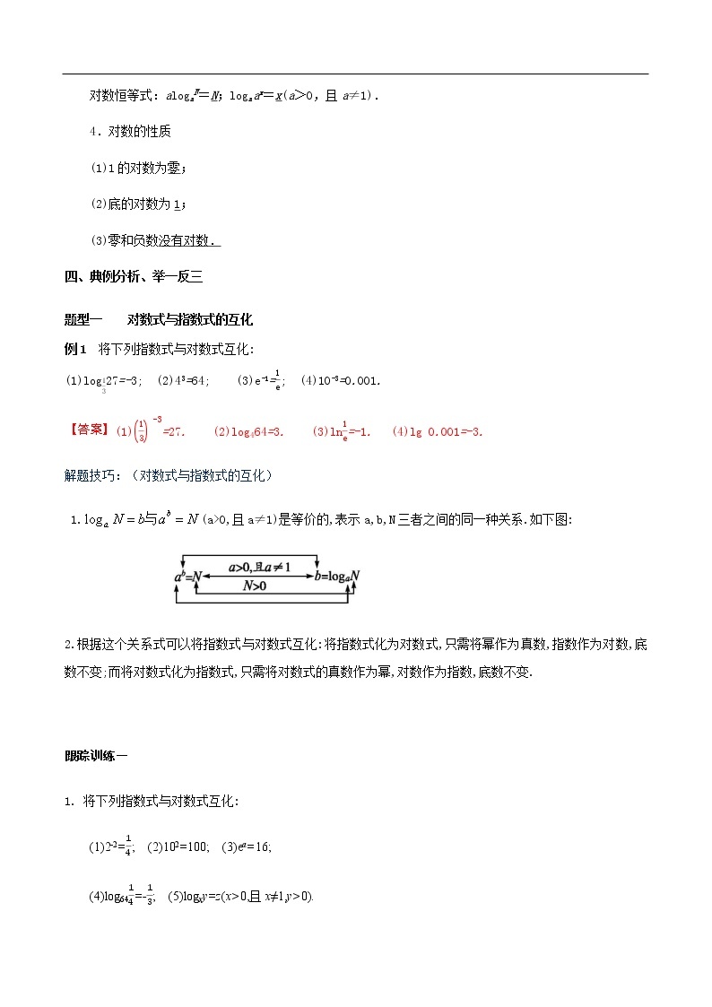 人教A版（2019年）必修一数学4.3.1  对数的概念（课件、教案、学案、配套练习含解析）03