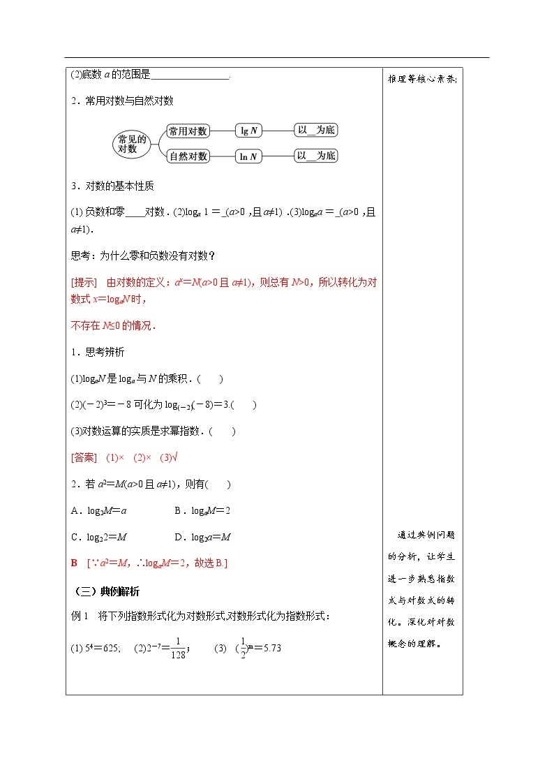 人教A版（2019年）必修一数学4.3.1  对数的概念（课件、教案、学案、配套练习含解析）03