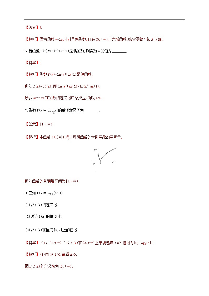 人教A版（2019年）必修一数学4.4.2  对数函数的图像和性质（课件、教案、学案、配套练习含解析）03