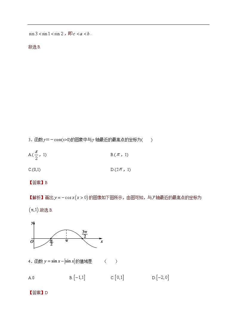 人教A版（2019年）必修一数学5.4.1 正弦函数、余弦函数的图像（课件、教案、学案、配套练习含解析）02