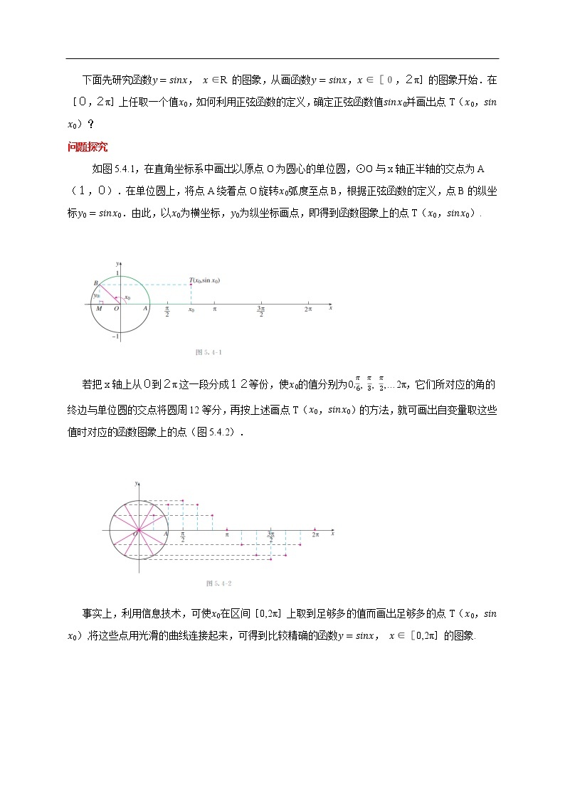 人教A版（2019年）必修一数学5.4.1 正弦函数、余弦函数的图像（课件、教案、学案、配套练习含解析）02