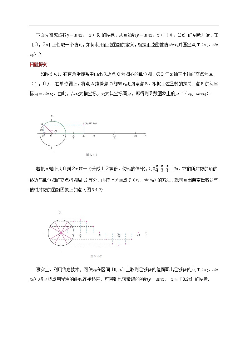 人教A版（2019年）必修一数学5.4.1 正弦函数、余弦函数的图像（课件、教案、学案、配套练习含解析）02