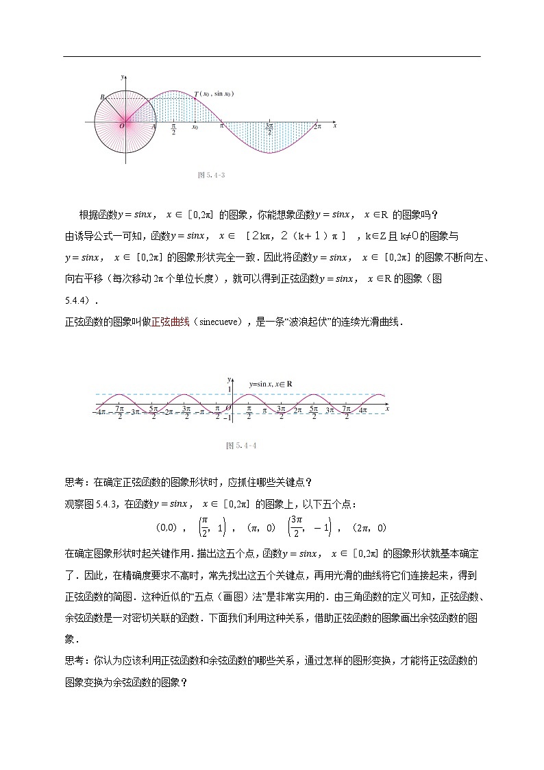 人教A版（2019年）必修一数学5.4.1 正弦函数、余弦函数的图像（课件、教案、学案、配套练习含解析）03