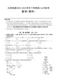 2020-2021学年河南省九师联盟高二下学期6月联考数学理试题 PDF版
