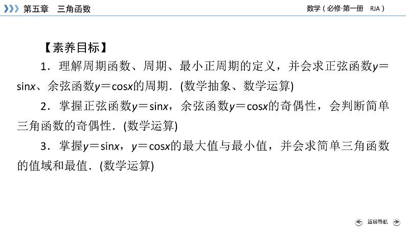 新教材2021-2022学年数学人教A版必修第一册课件：5.4.2+第1课时+正弦函数、余弦函数的性质+【高考】03
