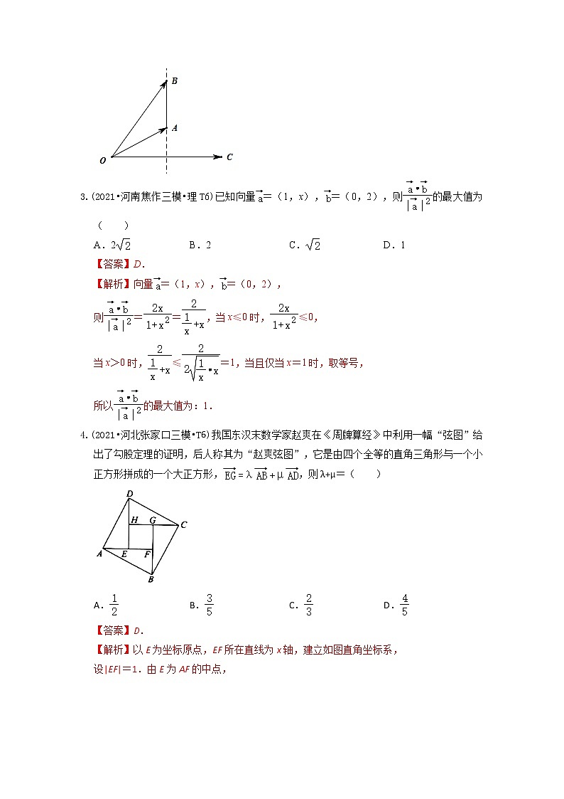 2021年高考数学真题及模拟题分类汇编 专题06：平面向量（含答案解析）第2页
