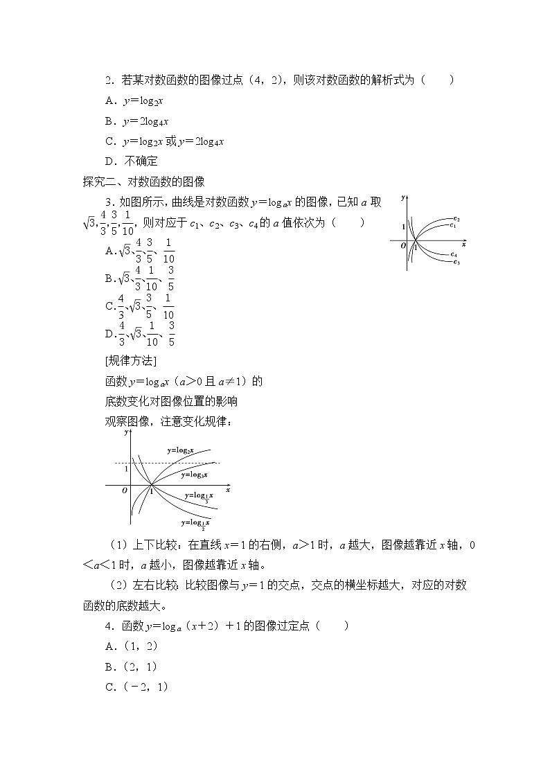 4.2.3 对数函数的性质与图像  学案03