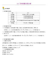 高中数学人教A版 (2019)选择性必修 第一册1.1 空间向量及其运算教学设计