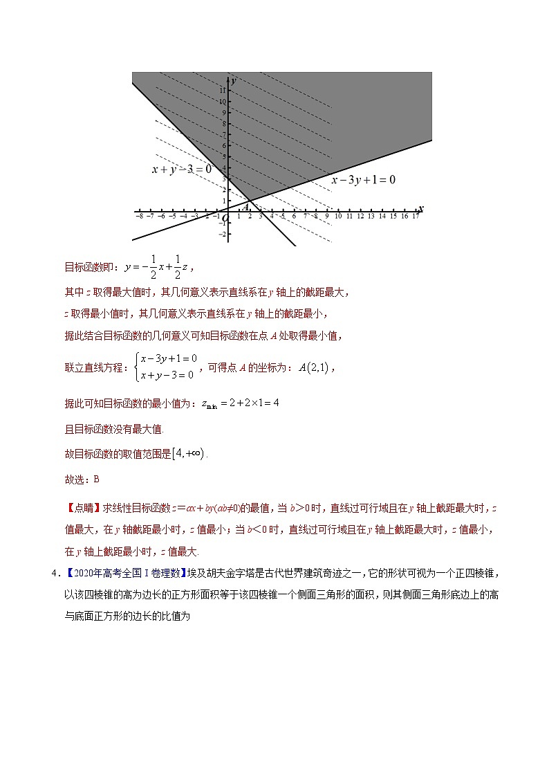 三年（2019-2021）高考数学（理）真题分项汇编之专题13不等式、推理与证明03