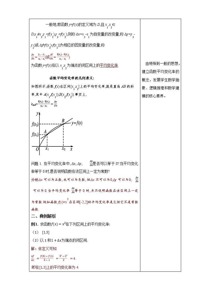 【新教材精创】 6.1.1 函数的平均变化率  教学设计(人教B版 高二 选择性必修第三册)03