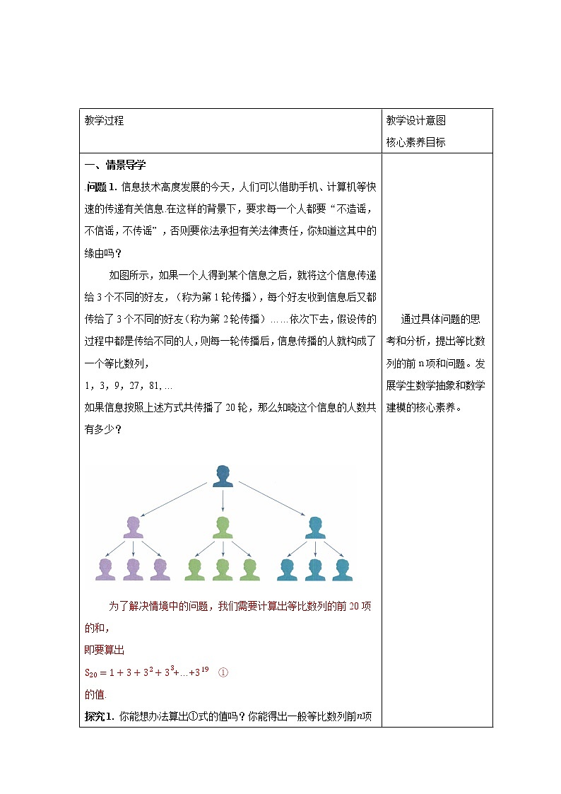 【新教材精创】5.3.2 等比数列的前n项和   教学设计(人教B版 高二 选择性必修第三册)02