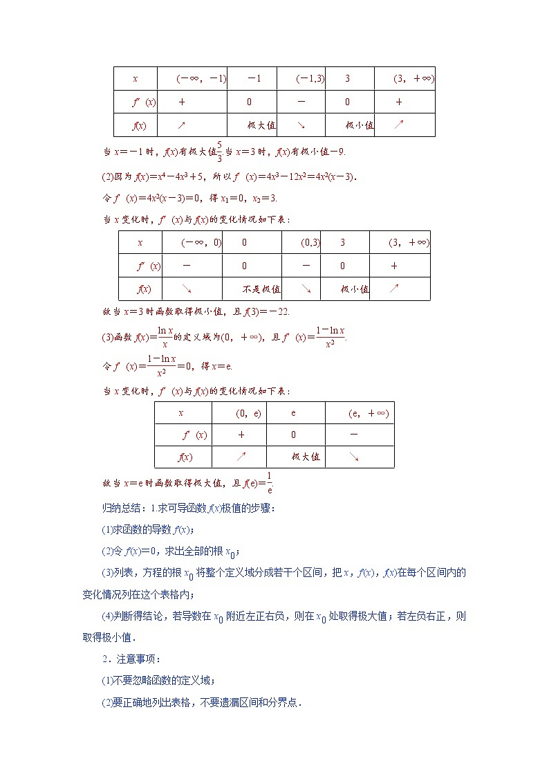 专题四  导数与函数的极值-2020-2021学年高中数学专题题型精讲精练（2019人教B版选择性必修第三册）(解析版)第2页