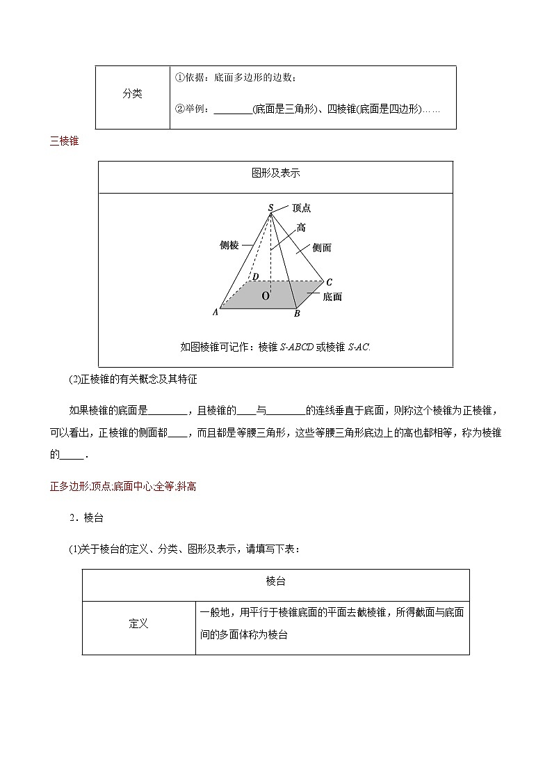 【新教材精创】11.1.4 棱锥与棱台 导学案（2）-人教B版高中数学必修第四册02