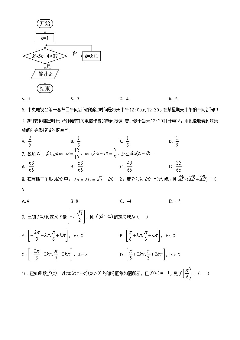 江西省新余市2020-2021学年高一下学期期末数学（文）试题（原卷版）第2页